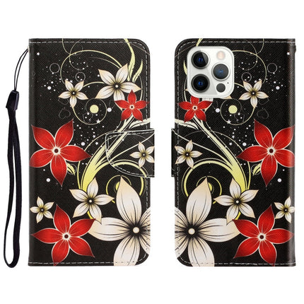 3D Colored Drawing Horizontal Flip Leather Phone Case, For iPhone 13 Pro