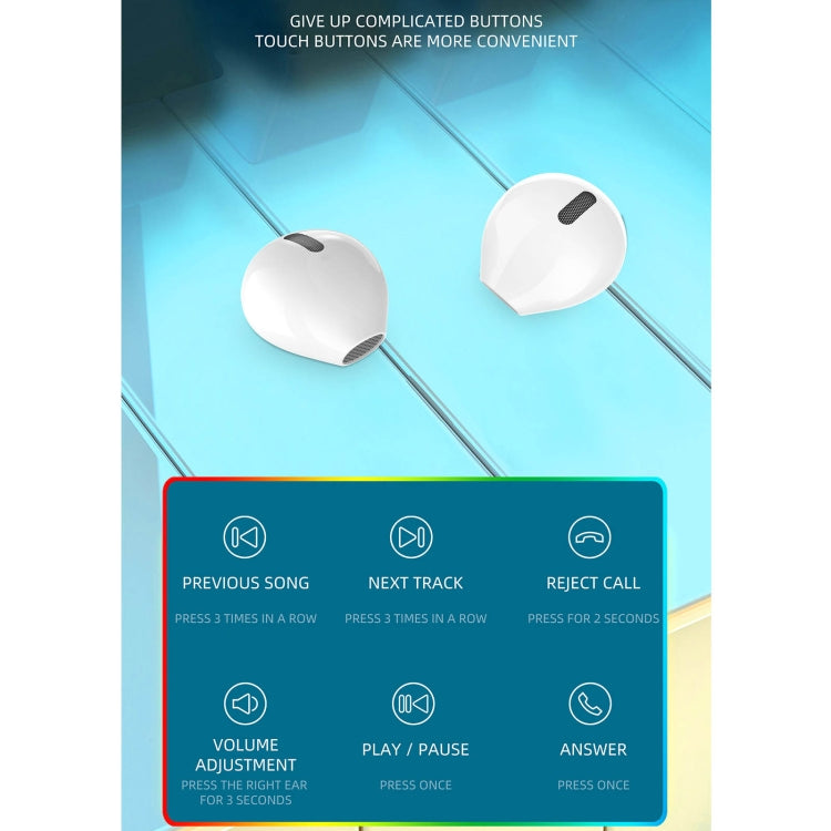 X6WS Mini Noise Reduction Digital Display TWS Wireless Bluetooth Earphone