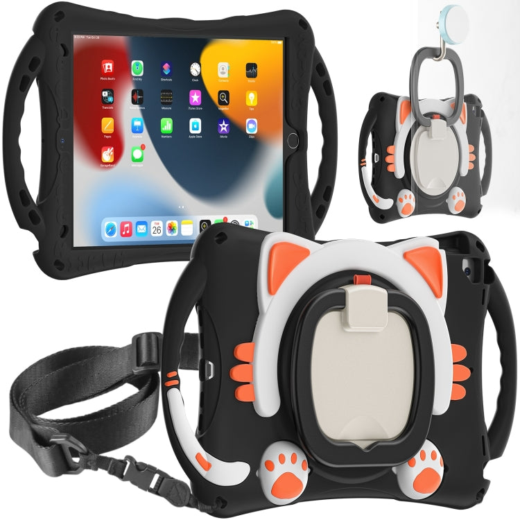 Cute Cat King Kids Shockproof EVA Protective Case with Holder & Shoulder Strap & Handle, For iPad 9.7 2018 / 2017 / Air / Air 2 / Pro 9.7, For iPad 10.2 2019 / 2020 / 2021 / Pro 10.5, For iPad mini 6 / mini 2024, For iPad mini 6