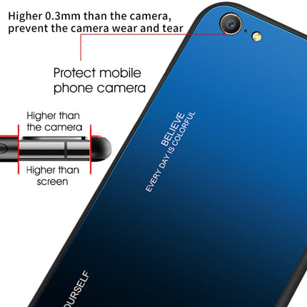 Gradient Color Glass Case, For OPPO A57 / A39, For OPPO Reno Z, For Galaxy A7 (2018)