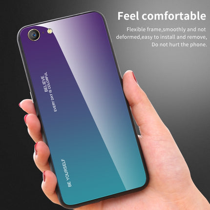 Gradient Color Glass Case, For OPPO A57 / A39, For OPPO Reno Z, For Galaxy A7 (2018)