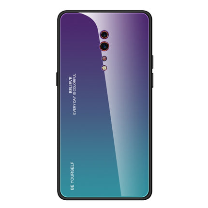 Gradient Color Glass Case, For OPPO A57 / A39, For OPPO Reno Z, For Galaxy A7 (2018)