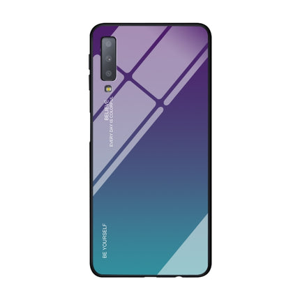 Gradient Color Glass Case, For OPPO A57 / A39, For OPPO Reno Z, For Galaxy A7 (2018)