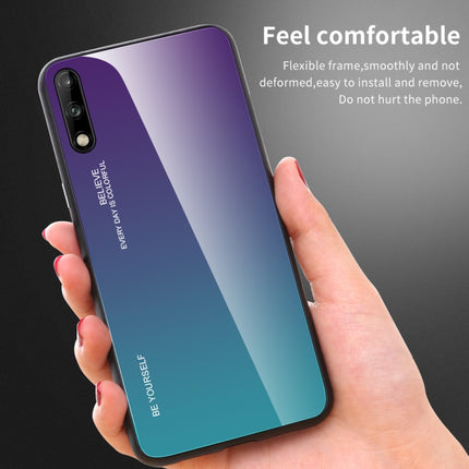 Gradient Color Glass Case, For Huawei Enjoy 10, For Galaxy A90 5G, For Xiaomi Mi CC9 Pro