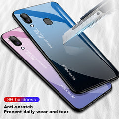 Gradient Color Glass Case, For Galaxy A30, For Galaxy A50, For Galaxy A60