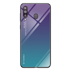 Gradient Color Glass Case, For Galaxy A70, For Galaxy M10, For Galaxy M30