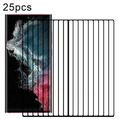 25 PCS Full Glue 3D Curved Edge Screen Tempered Glass Film, For Samsung Galaxy S22 Ultra 5G (25pcs), For Samsung Galaxy S22+ 5G (25pcs), For Samsung Galaxy S22 5G (25pcs)