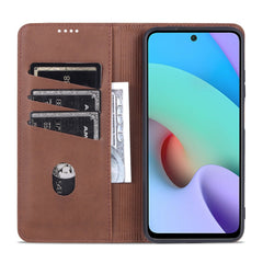 AZNS Magnetic Calf Texture Horizontal Flip Leather Phone Case with Card Slots & Holder & Wallet, For Xiaomi Redmi Note 11