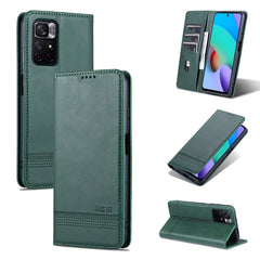AZNS Magnetic Calf Texture Horizontal Flip Leather Phone Case with Card Slots & Holder & Wallet, For Xiaomi Redmi Note 11