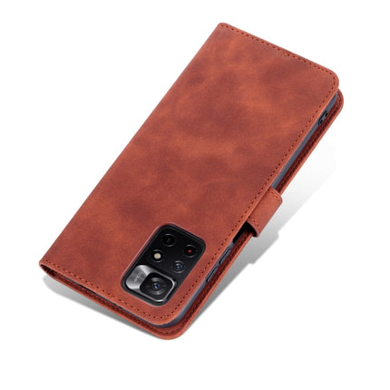 AZNS Skin Feel Calf Texture Horizontal Flip Leather Phone Case with Card Slots & Holder & Wallet, For Xiaomi Redmi Note 11 / Poco M4 Pro 5G