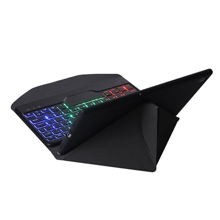 BA08S Backlight Diamond Texture Bluetooth Keyboard Leather Case with Triangle Back Support For Samsung Galaxy Tab A8 2021 SM-X205 / SM-X200