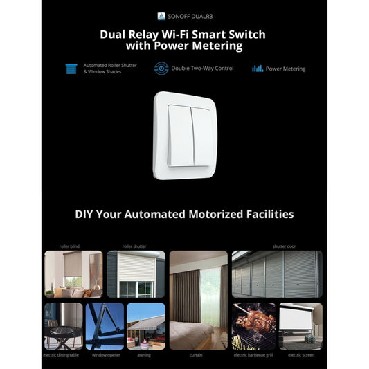 Sonoff DUALR3 Dual Ways Control WiFi Smart Switch Module, DUALR3