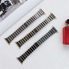 Ceramic One-bead Steel Strap Watchband For Apple Watch Series, 7 41mm / 6&SE&5&4 40mm / 3&2&1 38mm, 7 45mm / 6&SE&5&4 44mm / 3&2&1 42mm