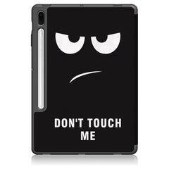 Painted TPU Horizontal Flip Tablet Leather Case with 3-Fold Holder & Sleep / Wake-up Function, For Samsung Galaxy Tab S7 FE 12.4 inch