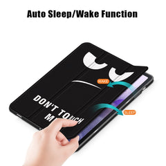 Painted TPU Horizontal Flip Tablet Leather Case with 3-Fold Holder & Sleep / Wake-up Function, For Samsung Galaxy Tab S7 FE 12.4 inch