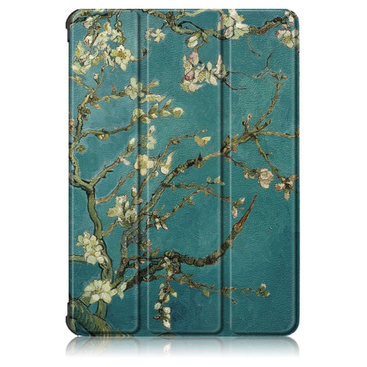 Painted TPU Horizontal Flip Tablet Leather Case with 3-Fold Holder & Sleep / Wake-up Function, For Samsung Galaxy Tab S7 FE 12.4 inch