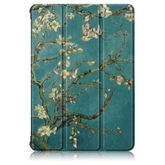 Painted TPU Horizontal Flip Tablet Leather Case with 3-Fold Holder & Sleep / Wake-up Function, For Samsung Galaxy Tab S7 FE 12.4 inch
