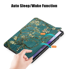 Painted TPU Horizontal Flip Tablet Leather Case with 3-Fold Holder & Sleep / Wake-up Function, For Samsung Galaxy Tab S7 FE 12.4 inch