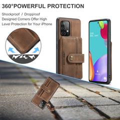 JEEHOOD RFID Blocking Anti-Theft Magnetic PU + TPU Phone Case with Card Slot, For Samsung Galaxy A32 5G, For Samsung Galaxy A12 5G, For Samsung Galaxy A22 5G, For Samsung Galaxy A52 5G / 4G, For Samsung Galaxy A72 5G / 4G, For Samsung Galaxy A71 5G