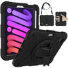 PC Hybrid Silicone Tablet Case with Holder & Hand Strap & Shoulder Strap, For iPad mini 6 / mini 2024