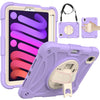 PC Hybrid Silicone Tablet Case with Holder & Hand Strap & Shoulder Strap, For iPad mini 6 / mini 2024