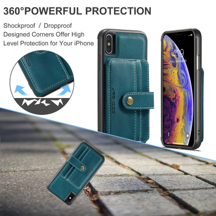 JEEHOOD RFID Blocking Anti-Theft Wallet Phone Case, For iPhone XS Max, For iPhone SE 2022 / SE 2020 / 7 / 8, For iPhone 7 Plus / 8 Plus