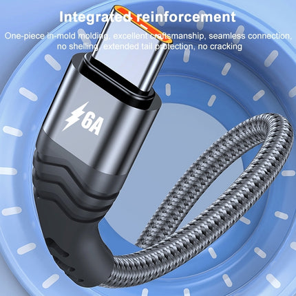 ADC-005 6A USB to USB-C / Type-C Weave Fast Charging Data Cable, 0.5m, 3m