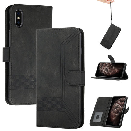 Cubic Skin Feel Flip Leather Phone Case, For iPhone 11 Pro, For iPhone 11 Pro Max, For iPhone X / XS, For iPhone XR