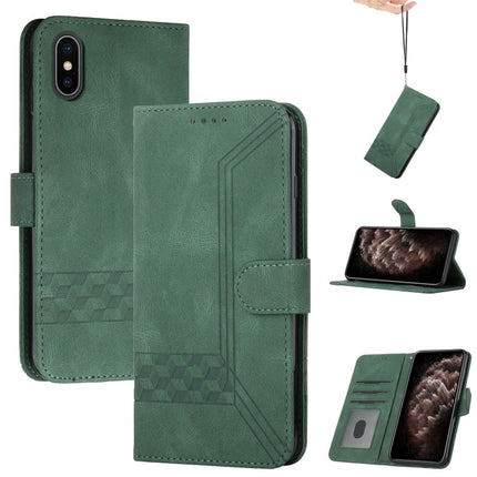 Cubic Skin Feel Flip Leather Phone Case, For iPhone 11 Pro, For iPhone 11 Pro Max, For iPhone X / XS, For iPhone XR