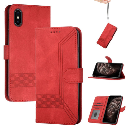 Cubic Skin Feel Flip Leather Phone Case, For iPhone XS Max, For iPhone SE 2022 / SE 2020 / 7 / 8, For iPhone 7 Plus / 8 Plus