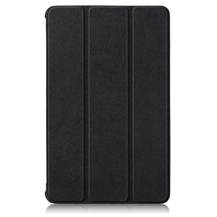 For Lenovo Tab M8 Custer Texture Horizontal Flip Smart TPU Leather Case with Three-folding Holder