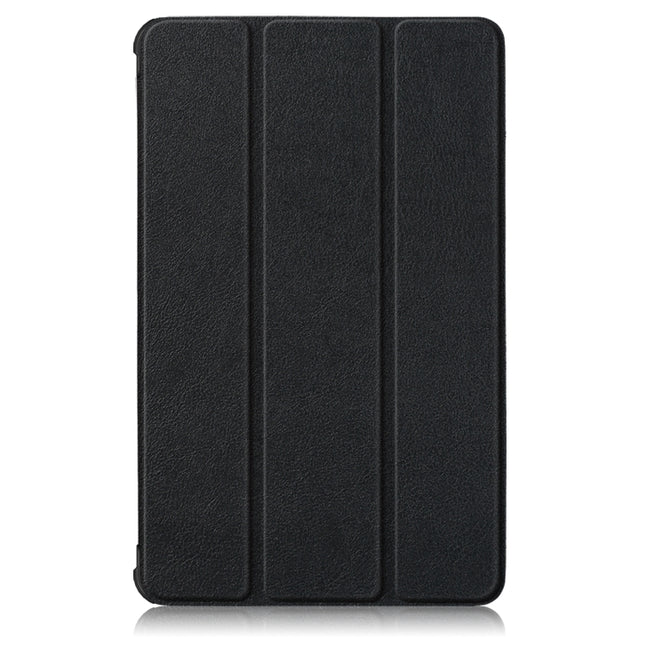 For Lenovo Tab M8 Custer Texture Horizontal Flip Smart TPU Leather Case with Three-folding Holder