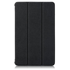 For Lenovo Tab M8 Custer Texture Horizontal Flip Smart TPU Leather Case with Three-folding Holder