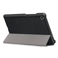 For Lenovo Tab M8 Custer Texture Horizontal Flip Smart TPU Leather Case with Three-folding Holder