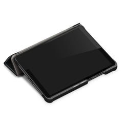 For Lenovo Tab M8 Custer Texture Horizontal Flip Smart TPU Leather Case with Three-folding Holder