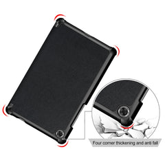 For Lenovo Tab M8 Custer Texture Horizontal Flip Smart TPU Leather Case with Three-folding Holder