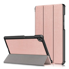 For Lenovo Tab M8 Custer Texture Horizontal Flip Smart TPU Leather Case with Three-folding Holder