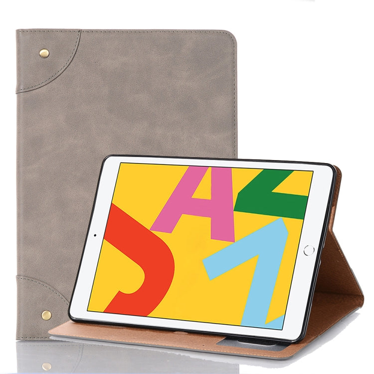 For iPad 10.2 / 10.5 Retro Book Style Horizontal Flip Leather Case with Holder & Card Slots & Wallet