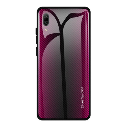 Texture Gradient Glass Protective Case, For Huawei Enjoy 9 Plus / Y9 2019, For Huawei Enjoy 9s, For Huawei Mate 20 Pro, For Huawei P20 Pro