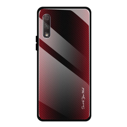 Texture Gradient Glass Protective Case, For Honor 9X, For OnePlus 7, For Huawei Mate 30 Pro, For Huawei P30 Pro