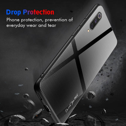 Texture Gradient Glass Protective Case, For Xiaomi 9 SE, For Xiaomi CC9 / A3 Lite