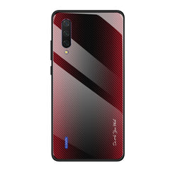 Texture Gradient Glass Protective Case, For Xiaomi CC9 / A3 Lite