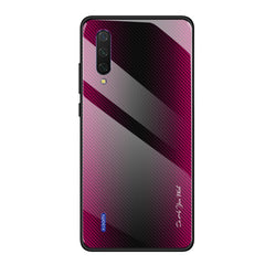 Texture Gradient Glass Protective Case, For Xiaomi CC9 / A3 Lite