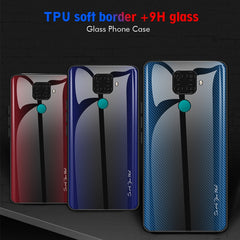 Texture Gradient Glass Protective Case, For Huawei Nova 5i Pro, For Xiaomi Redmi K20 / K20 Pro / 9T, For Xiaomi Redmi Note 7, For Xiaomi CC9 Pro, For Xiaomi 9 SE