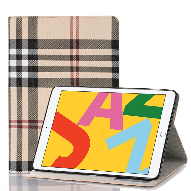 For iPad 10.2 / 10.5 Plaid Texture Horizontal Flip Leather Case with Holder & Card Slots & Wallet, For iPad 10.2 / 10.5