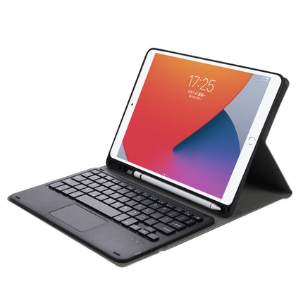 A07B-A Lambskin Texture Square Keycap Bluetooth Keyboard Leather Case with Touch Control For iPad, For iPad 9.7 2018 & 2017 / Pro 9.7 inch / Air 2, For iPad Pro 10.5 inch / 10.2 2021 & 2020 & 2019 / Air 3������������������������������������������������...