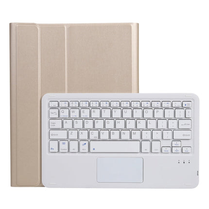 A07B-A Lambskin Texture Square Keycap Bluetooth Keyboard Leather Case with Touch Control For iPad, For iPad 9.7 2018 & 2017 / Pro 9.7 inch / Air 2, For iPad Pro 10.5 inch / 10.2 2021 & 2020 & 2019 / Air 3������������������������������������������������...