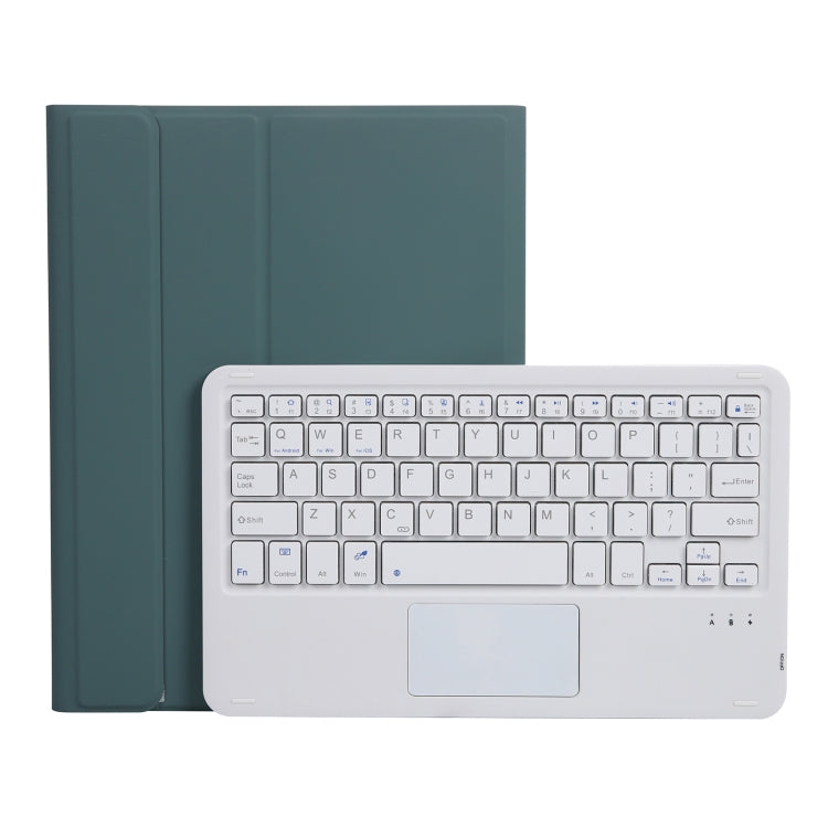 A07B-A Lambskin Texture Square Keycap Bluetooth Keyboard Leather Case with Touch Control For iPad, For iPad 9.7 2018 & 2017 / Pro 9.7 inch / Air 2, For iPad Pro 10.5 inch / 10.2 2021 & 2020 & 2019 / Air 3