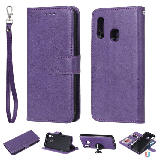 Solid Color Horizontal Flip Protective Case with Holder & Card Slots & Wallet & Photo Frame & Lanyard, For Galaxy A20e, For Galaxy A40, For Galaxy A50 / A30 / A20, For Galaxy A60, For Galaxy A70