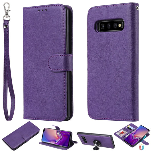 Solid Color Horizontal Flip Protective Case with Holder & Card Slots & Wallet & Photo Frame & Lanyard, For Galaxy S10+, For Galaxy S10, For Galaxy S10e, For Xiaomi Pocophone F1, For Xiaomi Mi 8 Lite